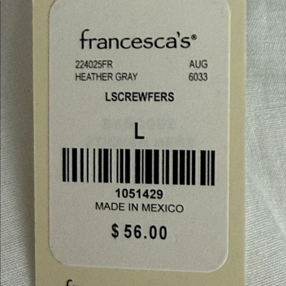 Francesca’s Gray and White Sweatshirt Dress - Picture 4 of 4